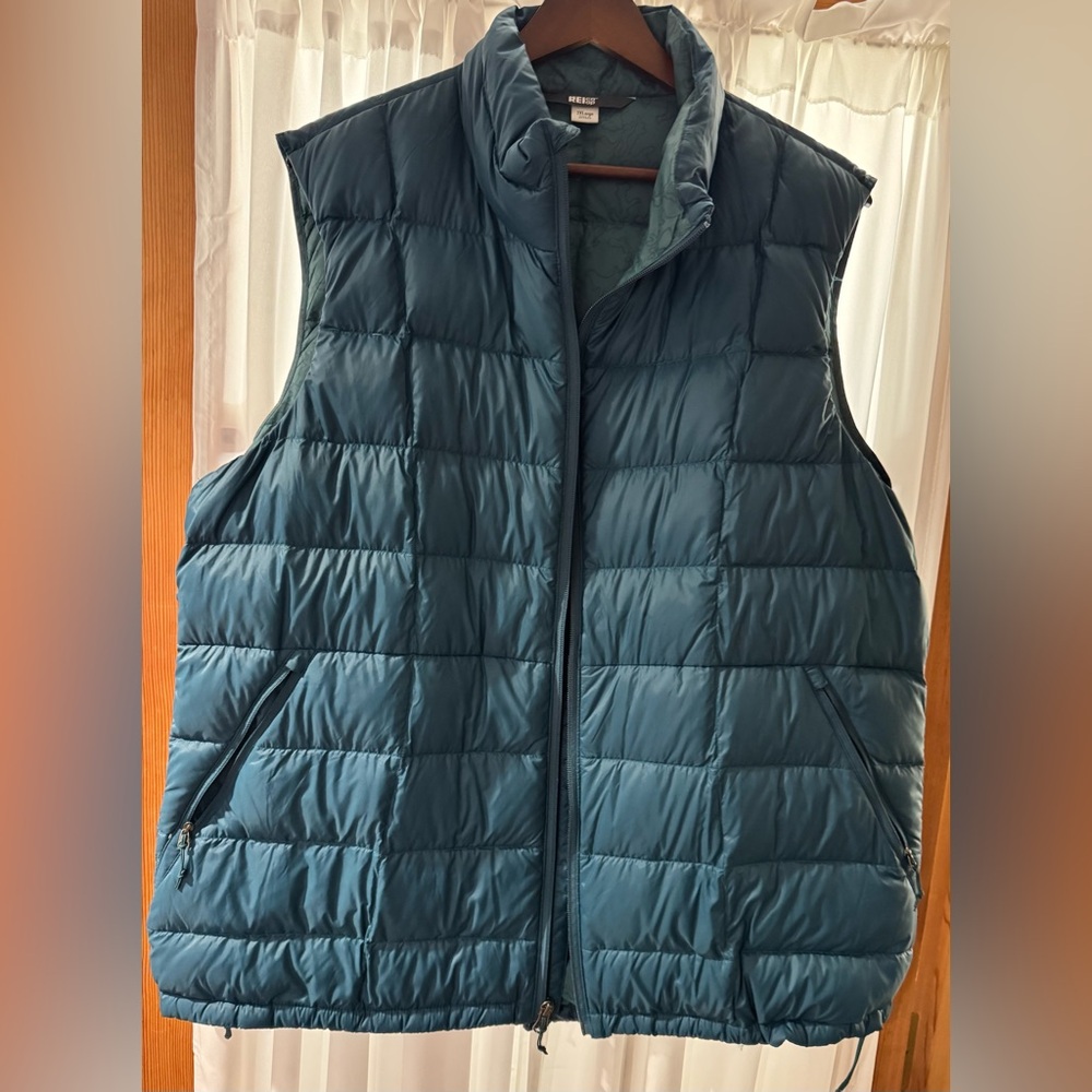 Women’s REI Co-op Trail teal Green 650 Down Vest XXL